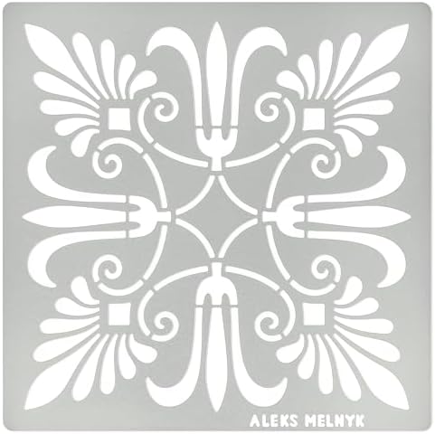 Aleks Melnyk #53 Pyrografie stencils, houtverbrandingsset, 6 stuks sjablonen, metalen letters stencil voor het graveren van hout en patronen, alfabet en cijfer, belettering, verhuur, roestvrij staal