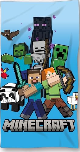 arlis Drap De Plage Minecraft Ou Serviette De Bain 70 X 140 Cm (Drap de Plage Minecraft)