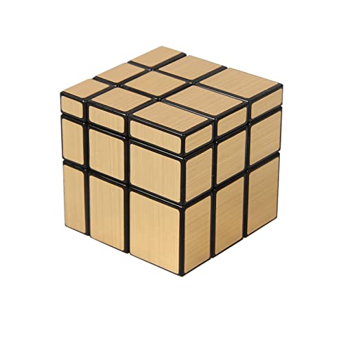 3x3x3 Mirror Cube Dysmorphism Magic Speed Cube Golden 3D Puzzle Cube for Children Hand Puzzles for Adults