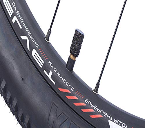 Image of MTB Bicycle Tyre Valve Cap Protector - Black - Pack of Four