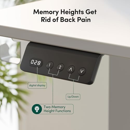 Image of CubiCubi 63x48 Inches L Shaped Standing Desk with 3 Drawers and Monitor Shelf, Height Adjustable Corner Computer Desk with Hooks, Sit Stand Up Ergonomic Home Office Workstation Table, Warm White