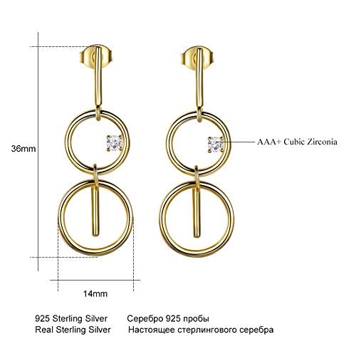 Boucles d'oreilles couleur de mariage cercle de bijoux jaune pour femme élégante - 2