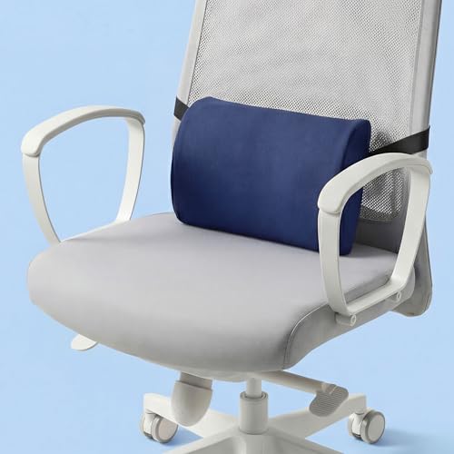 Comforto Lumbar Back Support Pillow for Car & Office Ergonomic Waist Cushion Adjustable Strap Breathable Cover 33x24x11 cm