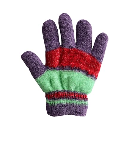 Image of Acrylic warm Woolen Winter knit cold weather fleece wool Gloves for Boys & Girls, fits for 5-10 years
