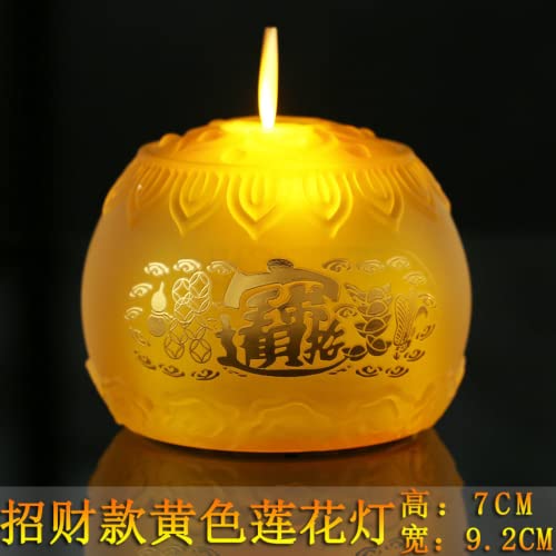XIALON 1 Pair 7cm Changming Lamp Lotus Lamp LED for Buddhist Lamp Household Electronic Candle Lamp