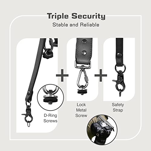4J LEDR Camera Harness,Dual Shoulder Leather Camera Strap for Photographer,Camera Shoulder Strap for 2 Cameras Carrying for Men&Women - Image 4