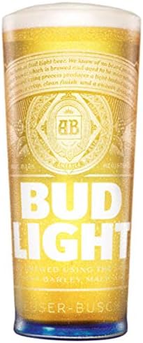 Bud Light Pint Glass CE Marked Official Merchandise