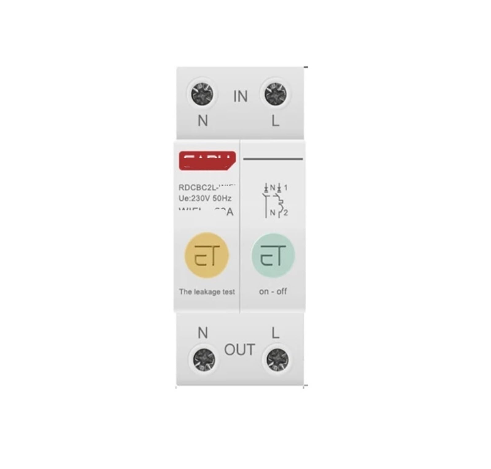 Disjoncteur 1P+N 230V avec compteur d'énergie et relais de fuite