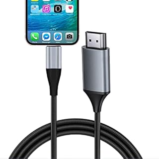 HDMI Cable for iPhone to TV 1080P HDTV HDMI Adapter Cord HDMI Converter Cable 2m No Need Power Supply/Setting Youtube TV output Compatible for Phone Pad Pod IOS11-15
