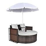 lit demi lune exterieur a vendre Fabriqué en polyester anti-UV et anti-décoloration, le parasol équipé est parfait pour bloquer les rayons UV nocifs du soleil pour vous