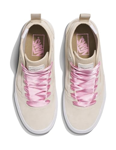 Vans Vans Women's Ashwood Hi Decon Shoe | High Top Fashion Sneakers with Padded Ankle Support, Satin Lace Oatmeal, 7