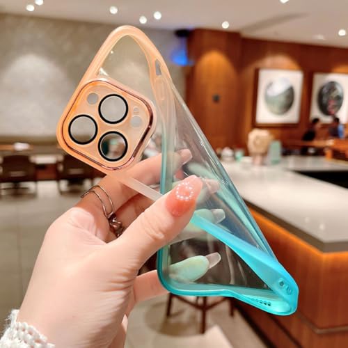 Coque iPhone 16 Plus TPU souple transparent dégradé couleur avec film protection arrière
