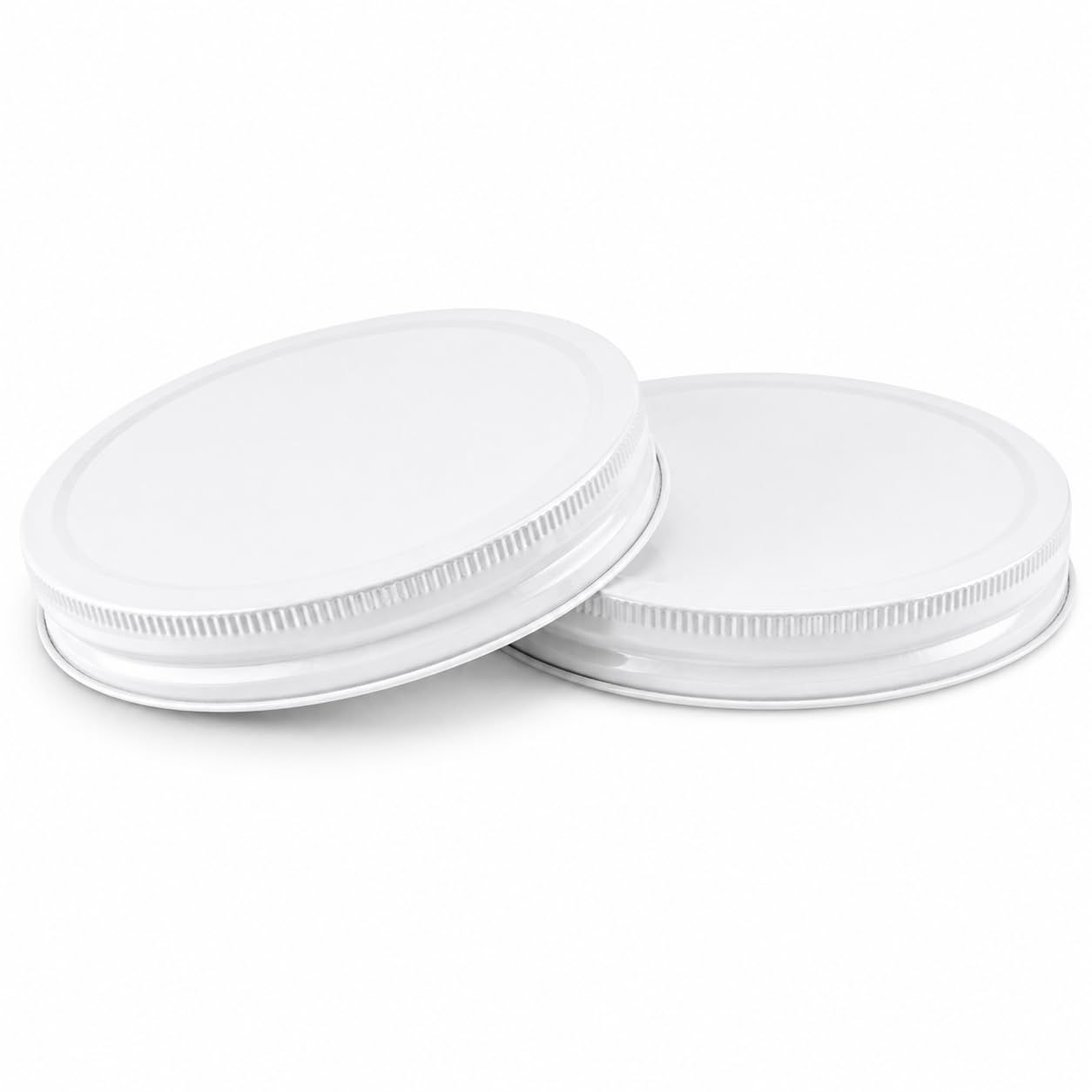 Photo 1 of 110mm (110/400) Steel Caps with Plastisol Liner – Continuous Thread Metal Lids for Food Storage, Canning, Sauces & Wide Mouth Glass Jars – Vacuum Seal, FDA Compliant (2 Pack) – The Kombucha Company