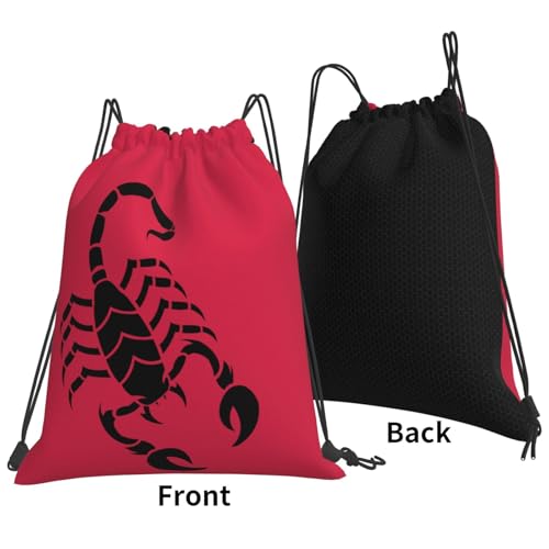 Scorpion Pattern Drawstring Gym Bag Gym Backpack For Women Men2
