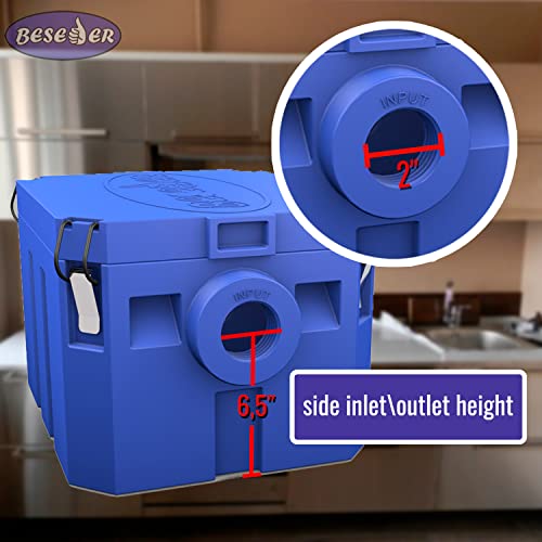 grease trap plastic 5 gpm under sink for home kitchen foodtrack canteen cafe pizzeria pastry shop