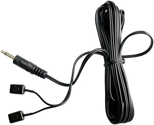 SZBJ IR Emitter Extender Cable Extension (3.2 Feet) - Dual Head 3.5mm Infrared Red Transmitter Pure Copper Wire Cord Compatible with IR Repeater Extender System Kit, Xbox One (2 IR Emitter)