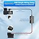 GINTOOYUN OBD zu USB-C Hardwire Kit mit Display OBD 3-Pin männlich zu 90 Grad USB-C männlicher Stecker Dash Kamera Spannungsreduktion Hardwire Kit Ladekabel (10,17 FT)