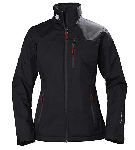 Helly Hansen Women's Crew Waterproof, Windproof, and Breathable Sailing Jacket, 991 Black, Medium