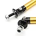 EOHMAK Car Front Bumper Lip Splitter Strut Rod 2PCS Strut Rod Protector Rod Support Bars Adjustable Compatible Auto Bumper Fasteners Lever Kits with Most Vehicles(Gold,150mm/5.9