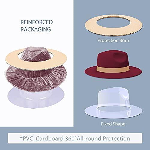 Image of Womens & Mens Fedora Hats, Wide Brim Fedora Hats for Women Men