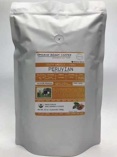 Smokin Beans Café en Grano Peru Lonya Grande 2 lb miniatura 1