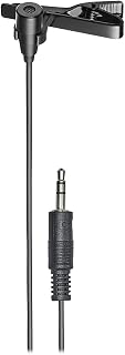 Audio-Technica ATR3350xiS Omnidirectional Condenser Clip-On Microphone for Smartphones,Black Price In India