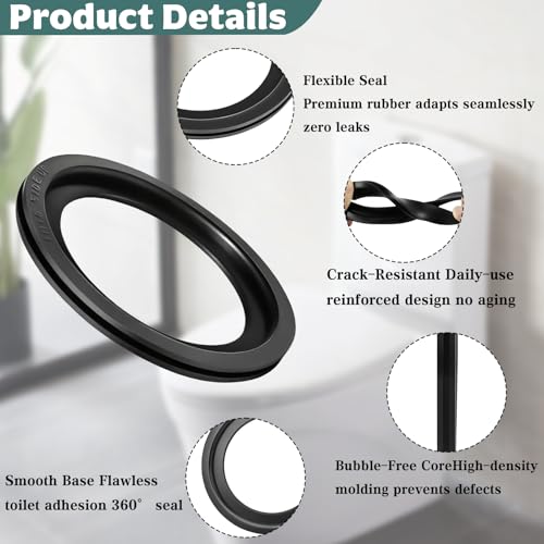 Image of 4-Pack Flush Ball Seal Gasket Replacement 385311658 Compatible with Dometic 300 /310 /320, Reliable RV Toilet Seal Replacement, Leak Proof Gasket
