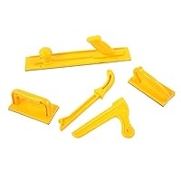 Schubblock, 5-teiliges Sicherheitsschubblock- und Stickpaket Holzbearbeitungs-Frästischwerkzeuge zur Verwendung auf Frästischen, Abrichtmaschinen, Fräsern und Bandsägen