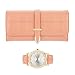 Women's Matching Watch & Wallet Gift Set - Peach