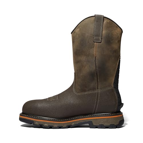 Timberland PRO Timberland PRO Men's True Grit Pull On Composite Safety Toe Waterproof Industrial Western Work Boot, Brown Turkish Rancher-2024 NEW, 9 W US