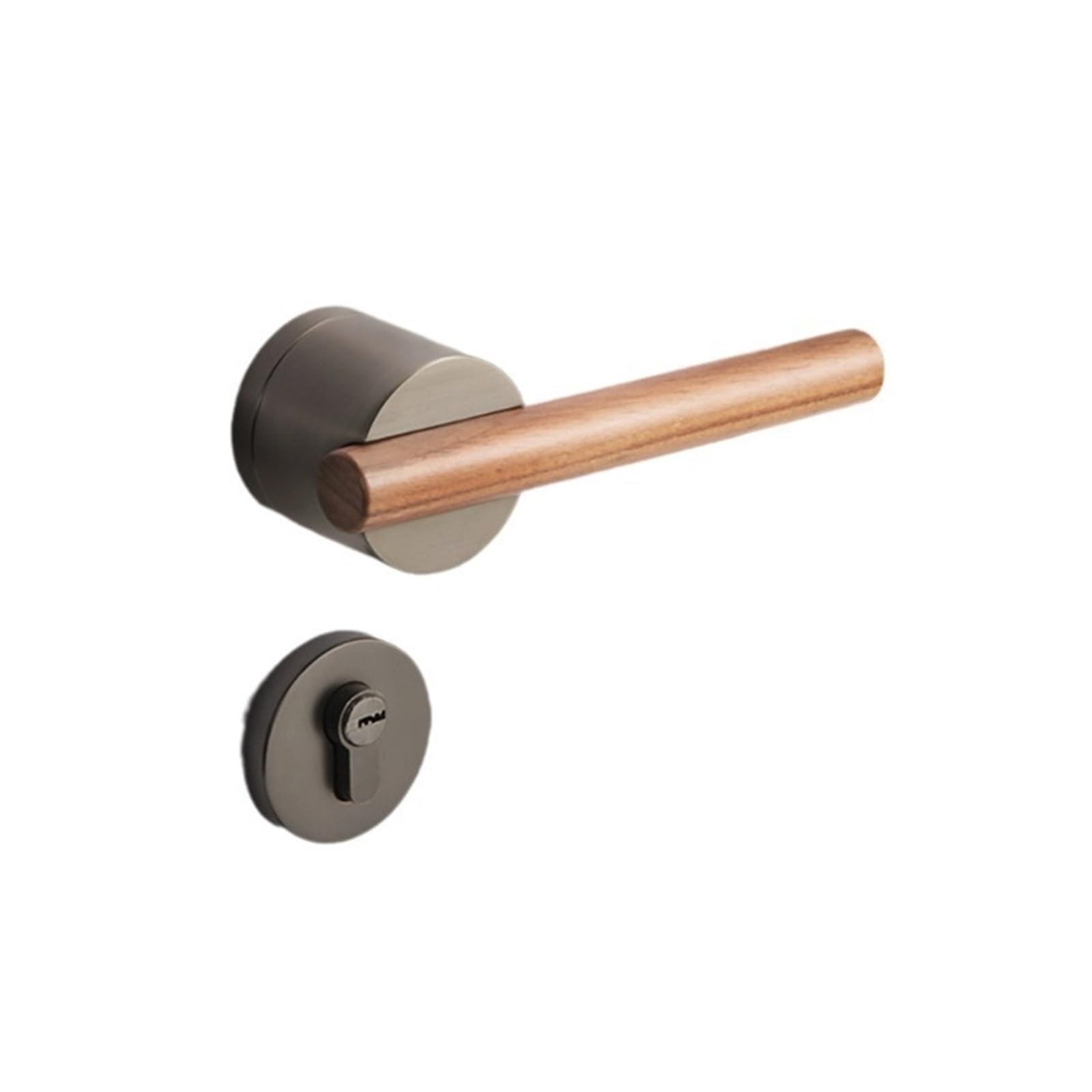 Chiński styl, magnetyczny, cichy, lite drewno, dzielony zamek | Sypialnia chiński styl magnetyczny cichy uchwyt z litego drewna (Black and Gray Magnetic Suction)