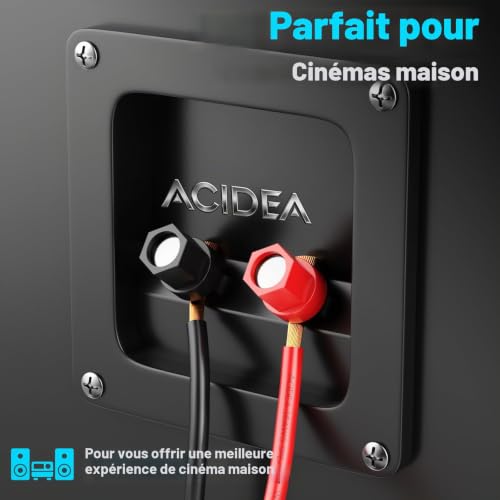 Acidea Câble Audio pour Enceintes - 2 x 1.5mm² - 10m Câble HP haut-parleur en CCA pour HiFi et Hi-Fi Embarquée, Ligne Audio jumelée – vue 4