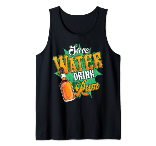 Save Water Drink Rum Camiseta sin Mangas