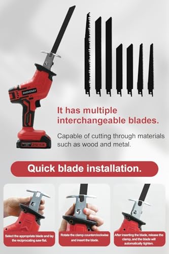 Cordless Reciprocating Saw with Dual Batteries