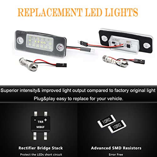 MOLEAQI 2pcs LED luci Targa luci di Posizione