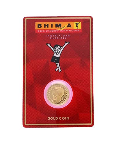 Image of Bhima Jewellers 22K (916) Yellow Gold 1 Gm George Gold Coin 22 Kt (916) Coin