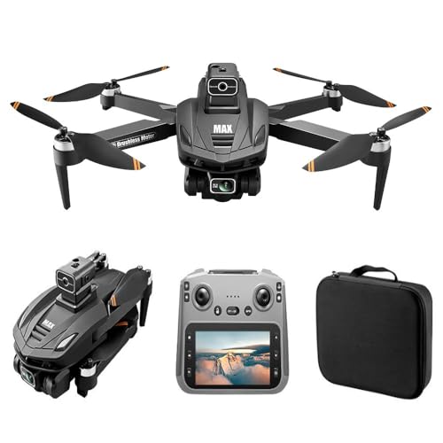 CVCBSER Drone for Adults with 1080P Camera, 4.5″ LCD 8K HD Screen Control, GPS Auto Return Four Way Obstacle Avoidance Drones Quadcopter, 5000ft Video Transmission, 44Mins Flight Time