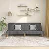 vidaXL-Sofa-Cama-de-2-Plazas-Invitado-Pijamada-Plegable-Salon-Sala-de-Estar-Acolchada-Dormitorio-Habitacion-Muebles-Mobiliario-Tela-Gris-Claro
