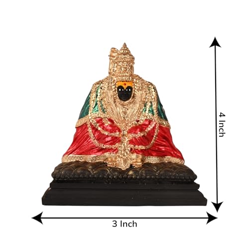 Image of KariGhar Tulja Bhawani Idol Perfect for Car Dashboard and House Warming Multicolor 4 Inch