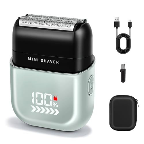 【2025最新型】 ひげそり 電動シェーバー メンズ 小型 往復式 3枚刃 電気シェーバー 髭剃り 電動 深剃り 乾湿両用 IPX7防水 LED残量表示 Type-C充電 長持ちバッテリー ロック機能 電動カミソリ 男性用 軽量 携帯便利 旅行/出張/車内常備 父の日 ギフト