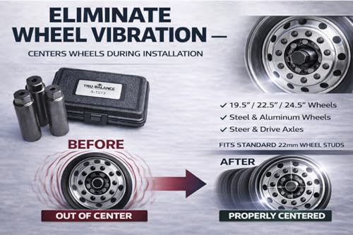 Image of TRU-BALANCE A-1573 Wheel Centering Tool Set for Semi Trucks, Drive & Steer Axles, Eliminates Vibration & Uneven Tire Wear