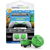KontrolFreek Minecraft Performance Thumbsticks&reg; &ndash; Creeper Editon | PlayStation 5 (PS5) and PlayStation 4 (PS4) | 2 Mid-Rise Thumbsticks