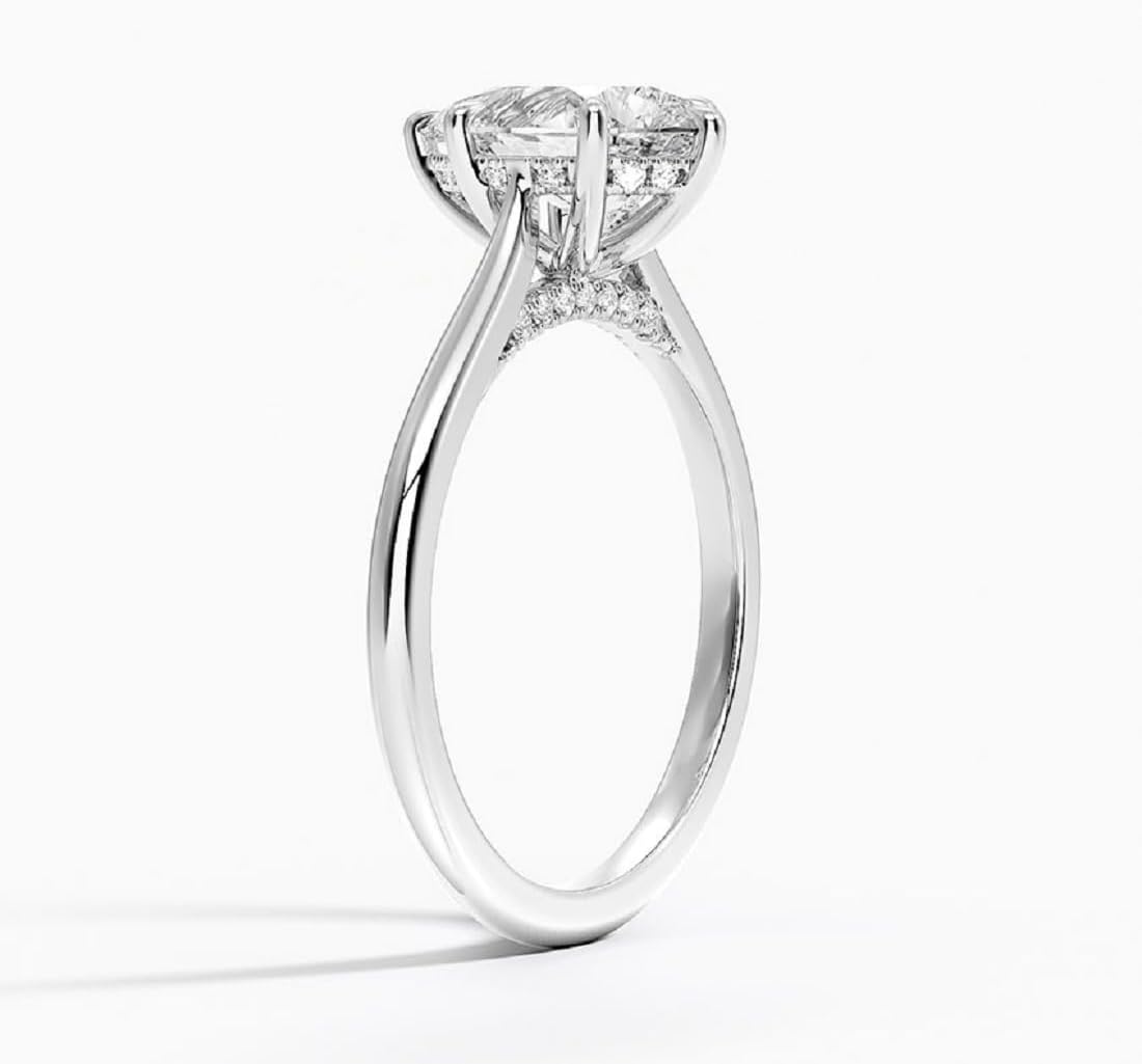 1CT-5CT Pear Cut IGI certified Lab Grown Diamond Ring VVS1-2 10K 14K 18K Solid Gold Lab Grown Diamond Engagement Ring Wedding Bridal Ring Anniversary Christmas Gift For Her (E-F Color)