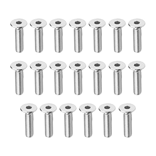 MroMax M5 x 12 clavos, tornillos y sujetadores de acero inoxidable 304, tornillos avellanados, cabeza plana, 10 unidades