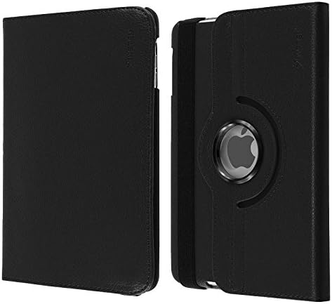 Insten 360-degree Swivel Leather Case Compatible with Apple iPad iPad mini with Retina display (iPad Mini 2) / Mini , Black