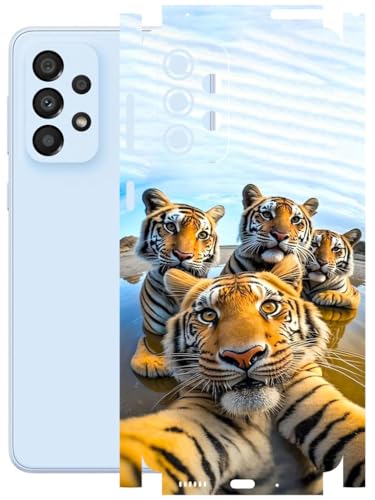 Image of AtOdds - Full Body Back Screen Guard Protector Film - Lamination Wrap Skin Sticker Compatible with Samsung Galaxy A33 (5G) | Scratchproof Matte Finish (Selfie)