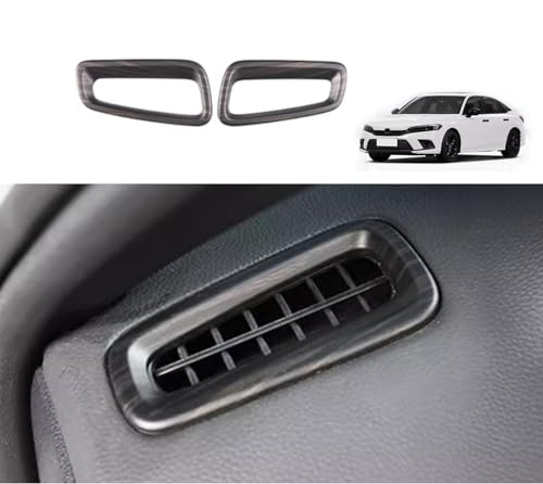 JIEOSDIN Car Accessories Front Air Conditioner A/C Outlet Vent Covers Trim Decorative Panel Frame Compatible with Honda Civic 11th Gen 2022 2023 2024 (Peach Wood) 2PCS ABS