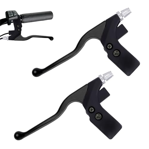 Tunejoy Levier de Frein de Poignée de Vélo Leviers Frein d'embrayage Guidon pour Guidon de Diamètre 2,2 cm de ATV Pocket Dirt Bike Go Kart Scooter MTB Noir 1 Paire