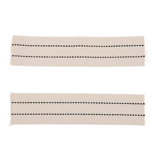 DECORNIJIA Mèches Plates en Coton 22 Cm X 5 Cm pour Lampes à Pétrole – Lot de 2 Mèches de Rechange pour Lanternes à Huile, Mèche Plate pour Fabrication de Bougies, Usage Camping et Éclairage