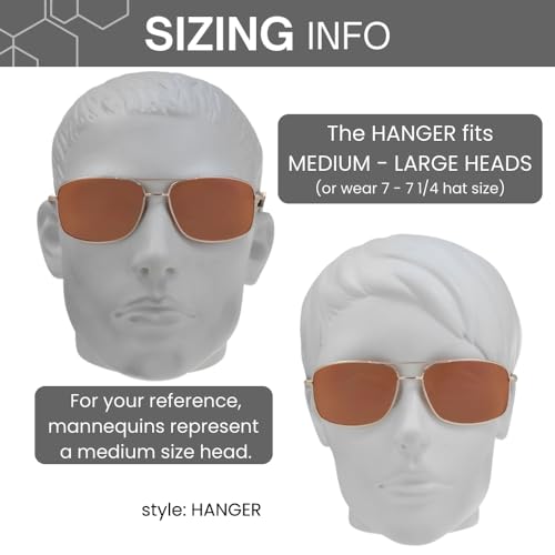 Image of proSPORT Blue Light Blocking Sunglasses - HD Copper Amber Metal Aviator Reduce Eye Strain Better Sleep